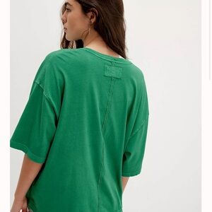 We The Free Perfect Oversized Tee Green Medium